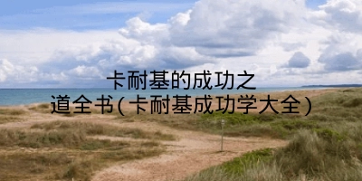 卡耐基的成功之道全书(卡耐基成功学大全)