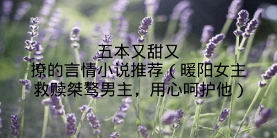 五本又甜又撩的言情小说推荐（暖阳女主救赎桀骜男主，用心呵护他）