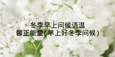 冬季早上问候语温馨正能量(早上好冬季问候)