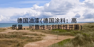 德国油漆(德国涂料:高质量,可靠性与创新性并重)