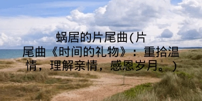 蜗居的片尾曲(片尾曲《时间的礼物》:重拾温情,理解亲情,感恩岁月。)