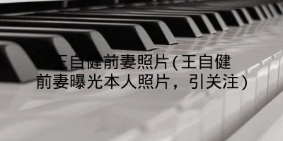 王自健前妻照片(王自健前妻曝光本人照片,引关注)