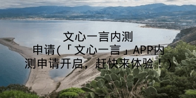 文心一言内测申请(「文心一言」APP内测申请开启,赶快来体验!)
