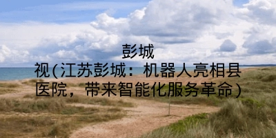彭城视(江苏彭城:机器人亮相县医院,带来智能化服务革命)