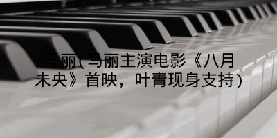 马丽(马丽主演电影《八月未央》首映,叶青现身支持)