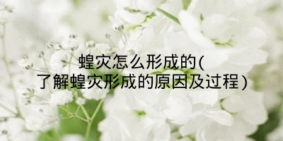 蝗灾怎么形成的(了解蝗灾形成的原因及过程)