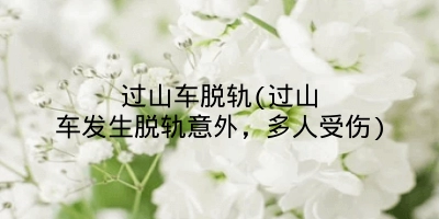 过山车脱轨(过山车发生脱轨意外,多人受伤)