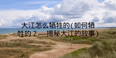 大江怎么牺牲的(如何牺牲的？——揭秘大江的故事)