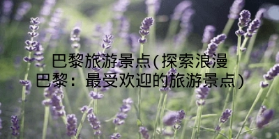 巴黎旅游景点(探索浪漫巴黎:最受欢迎的旅游景点)