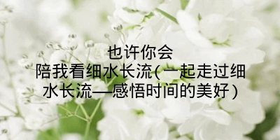 也许你会陪我看细水长流(一起走过细水长流——感悟时间的美好)