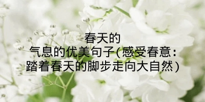 春天的气息的优美句子(感受春意:踏着春天的脚步走向大自然)