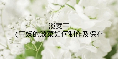 淡菜干(干燥的淡菜如何制作及保存