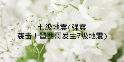 七级地震(强震袭击！墨西哥发生7级地震)