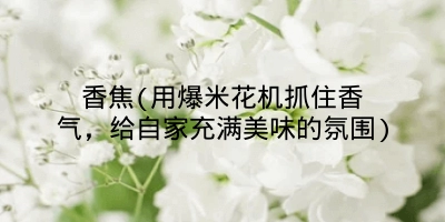 香焦(用爆米花机抓住香气，给自家充满美味的氛围)