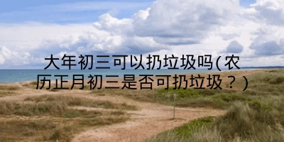 大年初三可以扔垃圾吗(农历正月初三是否可扔垃圾?)