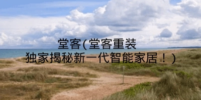 堂客(堂客重装 独家揭秘新一代智能家居!)