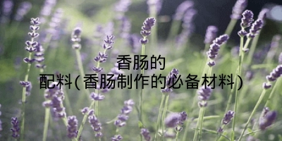 香肠的配料(香肠制作的必备材料)