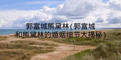 郭富城熊黛林(郭富城和熊黛林的婚姻细节大揭秘)