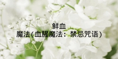 鲜血魔法(血腥魔法：禁忌咒语)
