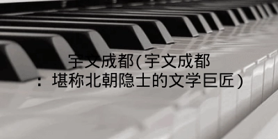 宇文成都(宇文成都：堪称北朝隐士的文学巨匠)