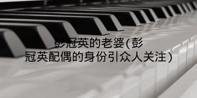 彭冠英的老婆(彭冠英配偶的身份引众人关注)