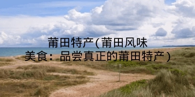 莆田特产(莆田风味美食:品尝真正的莆田特产)