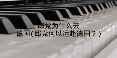 邱党为什么去德国(邱党何以远赴德国?)