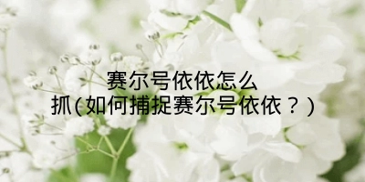 赛尔号依依怎么抓(如何捕捉赛尔号依依？)