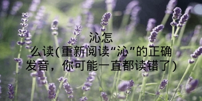 沁怎么读(重新阅读“沁”的正确发音,你可能一直都读错了)
