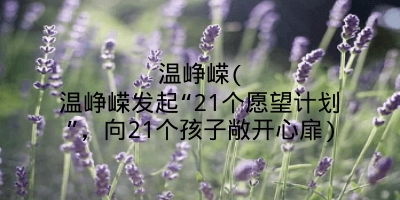 温峥嵘(温峥嵘发起“21个愿望计划”,向21个孩子敞开心扉)