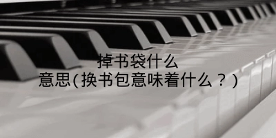 掉书袋什么意思(换书包意味着什么?)