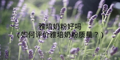 雅培奶粉好吗(如何评价雅培奶粉质量?)