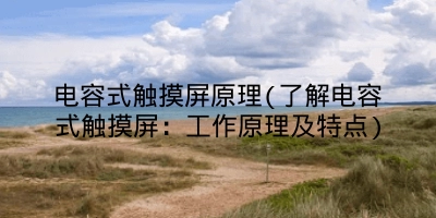 电容式触摸屏原理(了解电容式触摸屏:工作原理及特点)