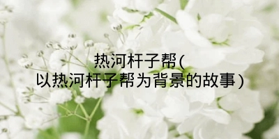 热河杆子帮(以热河杆子帮为背景的故事)