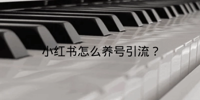 小红书怎么养号引流？